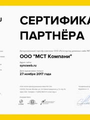 Партнёрский статус компании Рег.ру