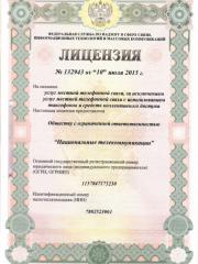 Лицензия на оказание услуг № 132943